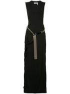Lanvin Belted Evening Dress - Black