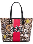 Dolce & Gabbana Beatrice Graffiti Print Shopper Tote Bag - Multicolour