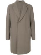 Emporio Armani Raw Hem Coat - Grey