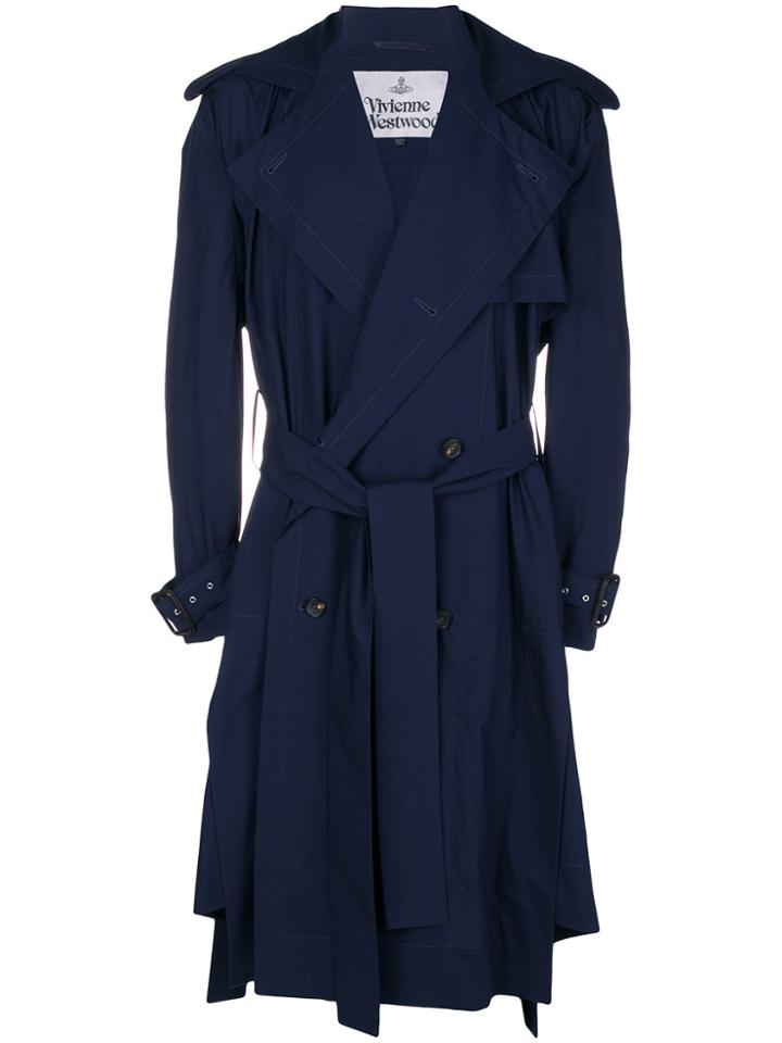 Vivienne Westwood Oversized Trench Coat - Blue