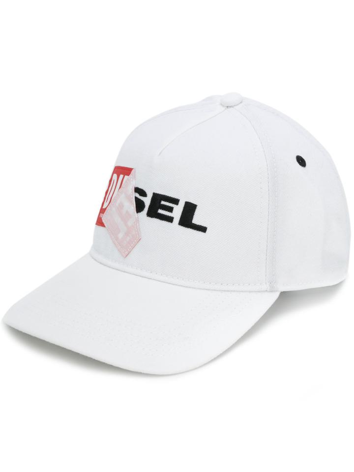 Diesel Branded Cap - White