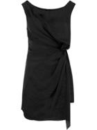 Masnada Ruched Side Blouse - Black