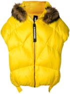 As65 Fur Trimmed Gilet - Yellow & Orange