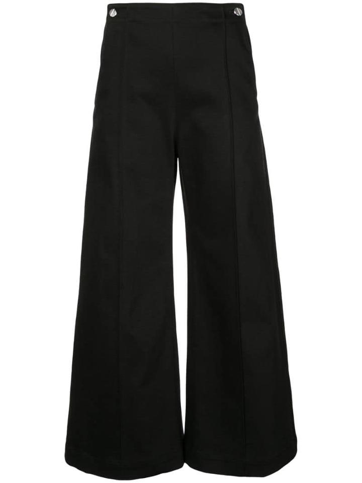 Rosetta Getty Pintuck Flared Trousers - Black