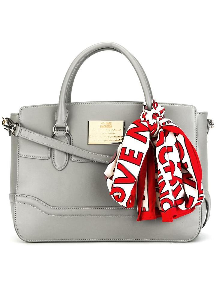 Love Moschino - Scarf Detail Tote - Women - Polyurethane - One Size, Women's, Green, Polyurethane