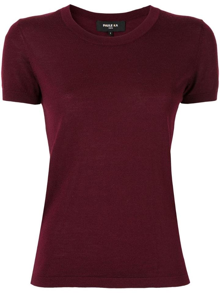 Paule Ka Round Neck Jumper - Red