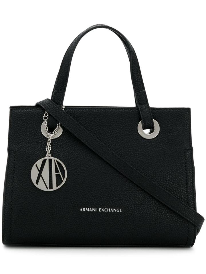 Armani Exchange Logo Medallion Mini Bag - Black