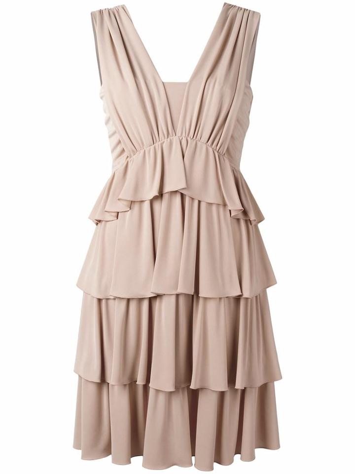No21 Ruffle Tier Dress, Women's, Size: 38, Pink/purple, Viscose