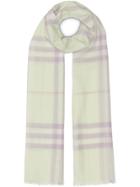 Burberry Lightweight Check Wool And Silk Scarf - Yellow