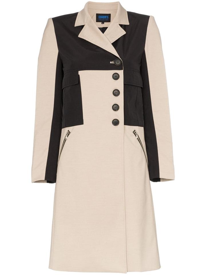 Charm's Division Utility Pocket Single-breasted Coat - Neutrals
