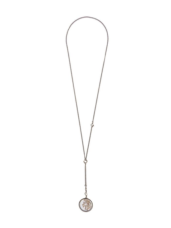 Ann Demeulemeester Stone Pendant Necklace - Metallic