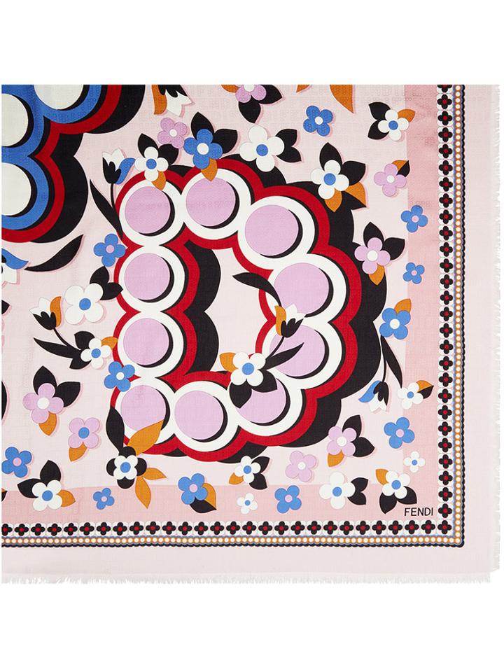 Fendi Fun Fare Shawl - Pink & Purple