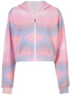 The Elder Statesman Eye Dazzler Felted Hoodie - Pink & Purple