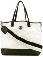 Moncler - 'iris' Tote Bag - Women - Cotton/leather - One Size, White, Cotton/leather