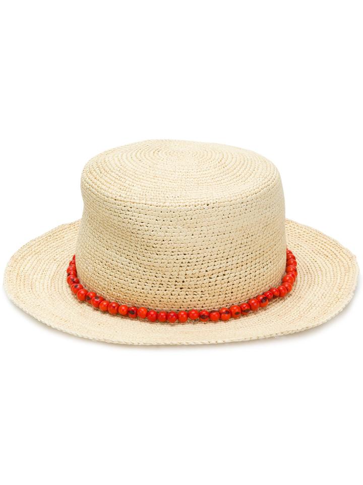 Sensi Studio Acai Beaded Hat - Brown
