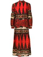 William Vintage 1973 Floral Maxi Dress - Red