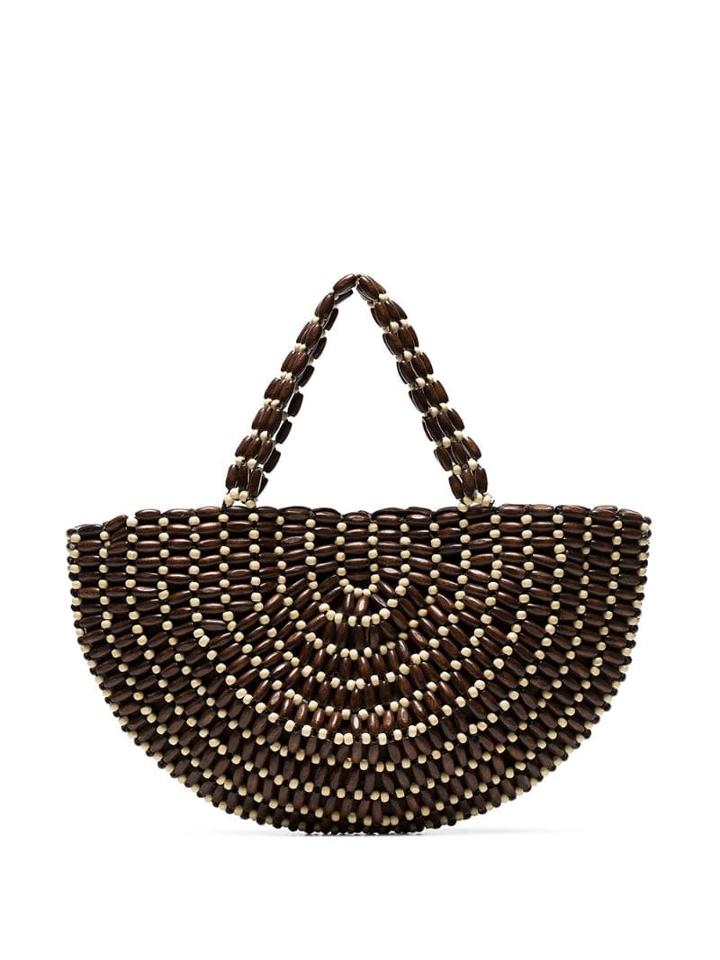 Rixo Bruna Beaded Tote Bag - Brown