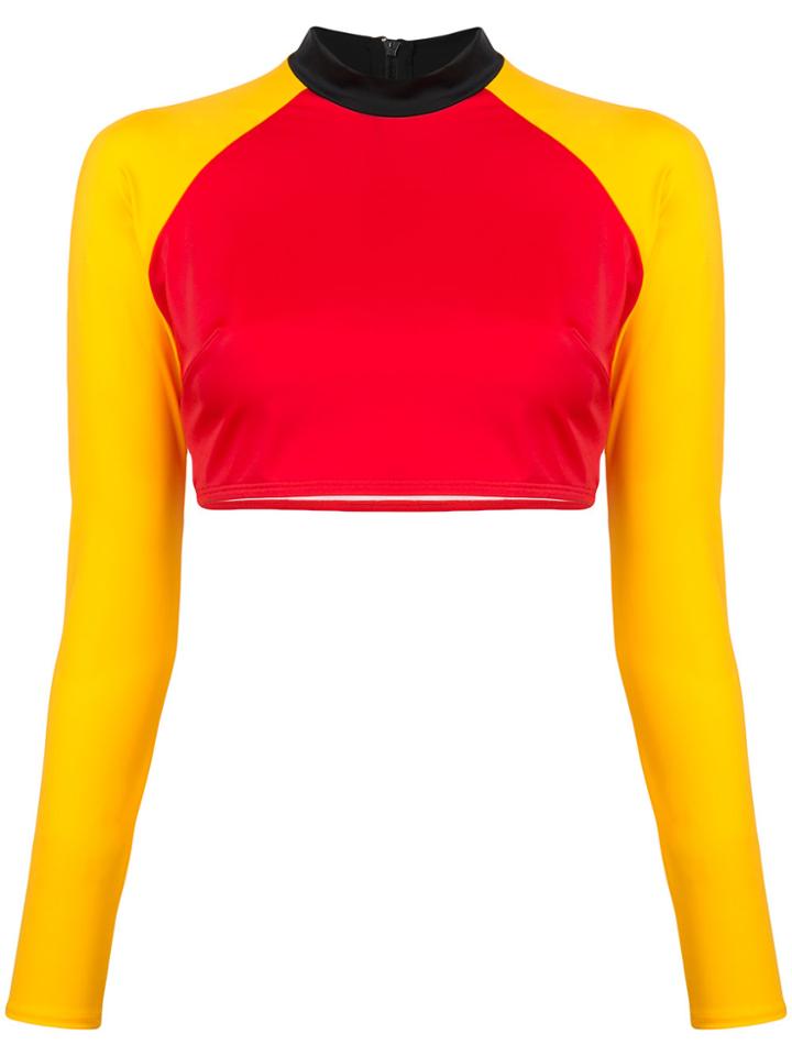 Solid & Striped Moto Multi Malibu Rash Top - Red