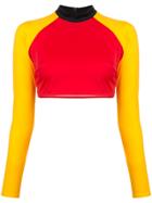 Solid & Striped Moto Multi Malibu Rash Top - Red
