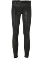 J Brand Fitted Trousers, Women's, Size: 25, Black, Lamb Skin
