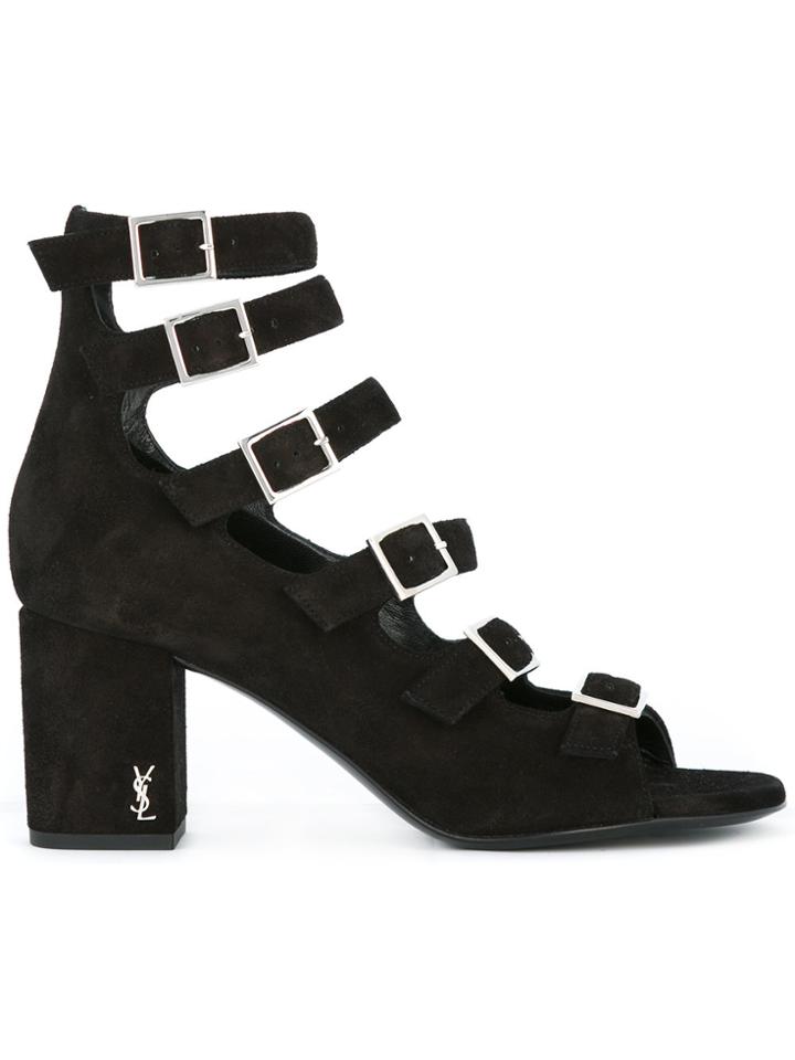 Saint Laurent Babies 90 Multi-strap Pumps - Black