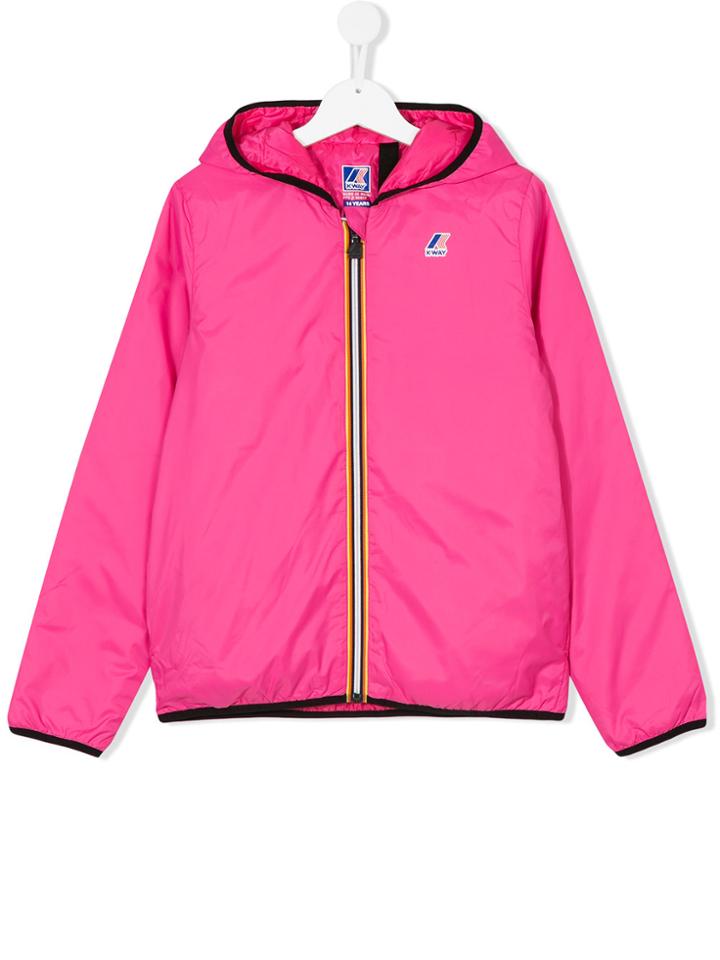 K Way Kids Claudette Windbreaker - Pink & Purple