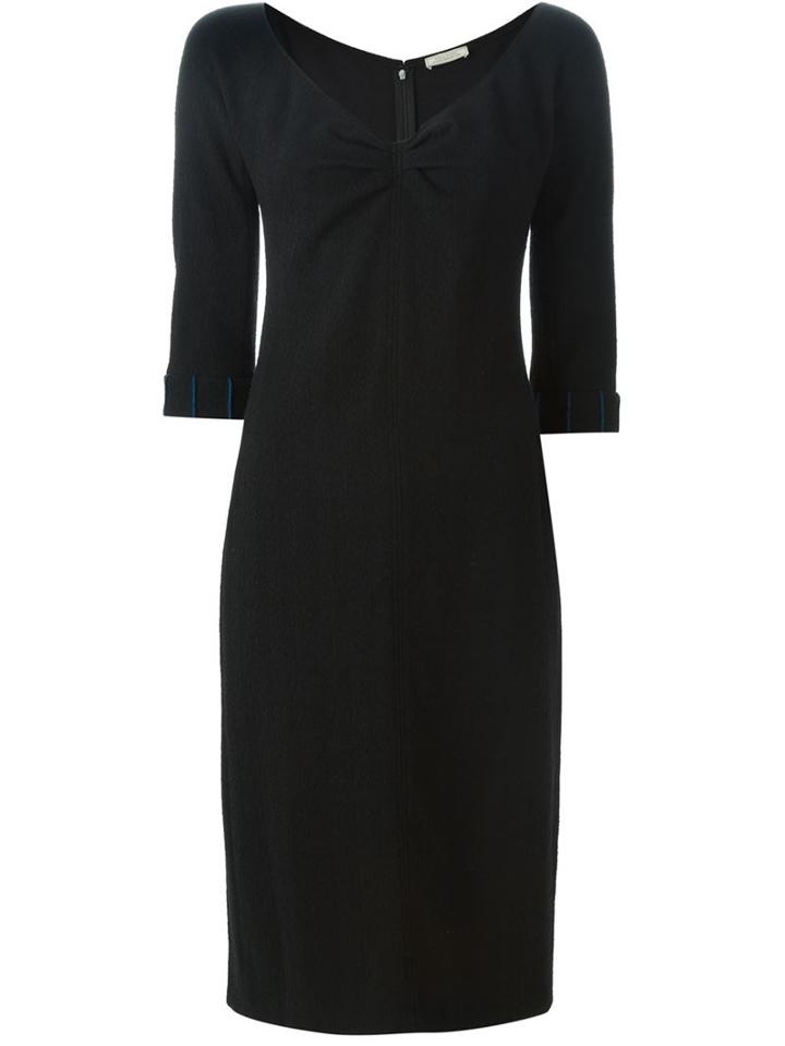 Nina Ricci V-neck Fitted Dress