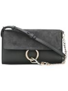 Chloé Faye Crossbody Bag, Women's, Grey, Leather/suede/polyester
