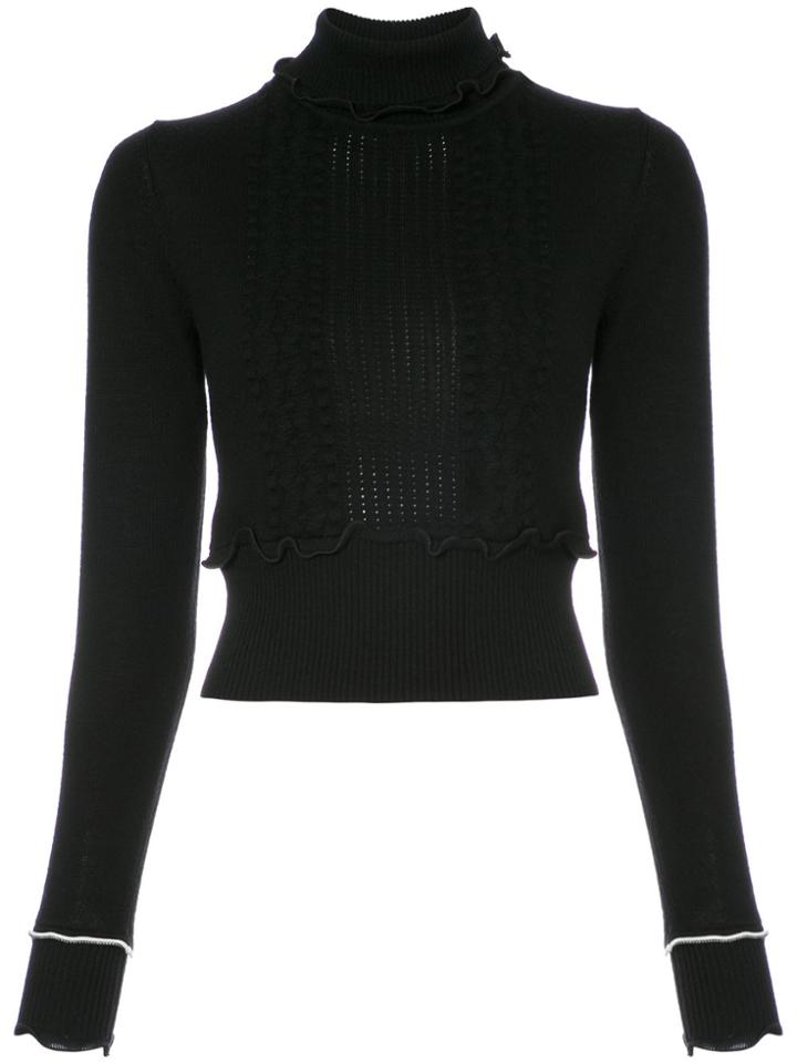 3.1 Phillip Lim Ruffled Turtleneck - Black