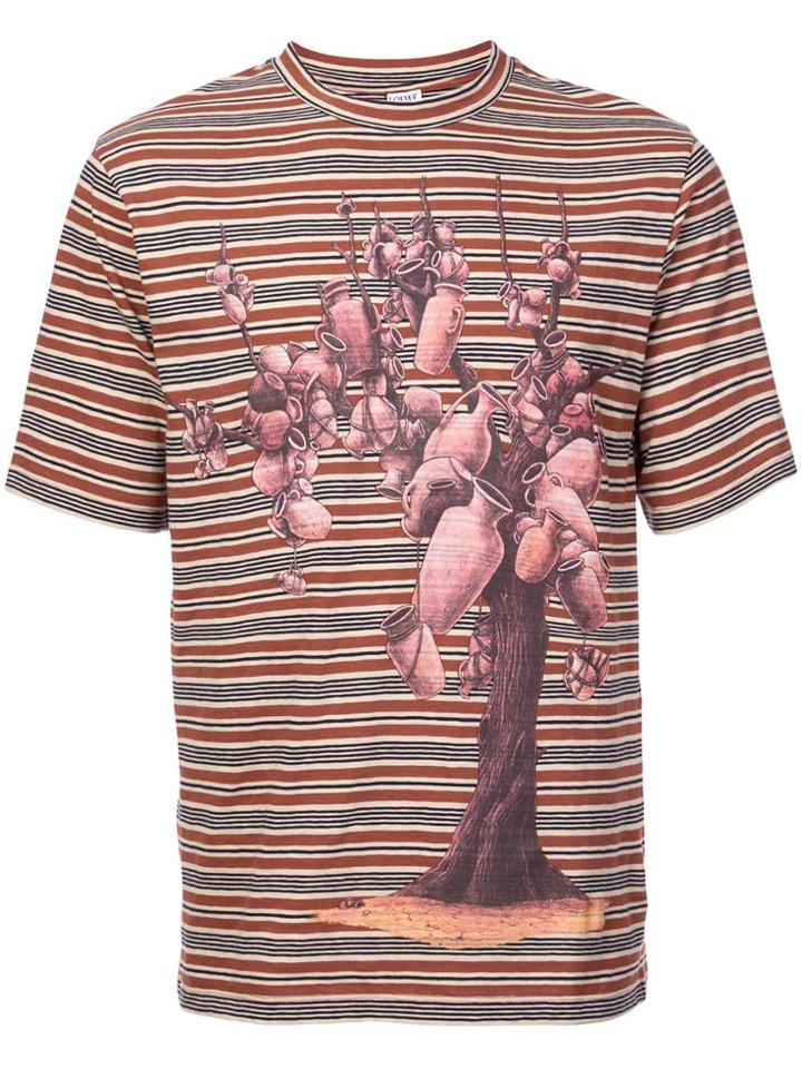 Loewe Pottery Tree Stripe T-shirt - Nude & Neutrals