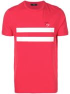 Fay Stripe Print T-shirt - Red