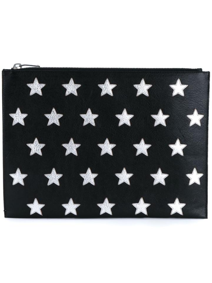 Saint Laurent Rider California Zipped Pouch, Men's, Black, Leather