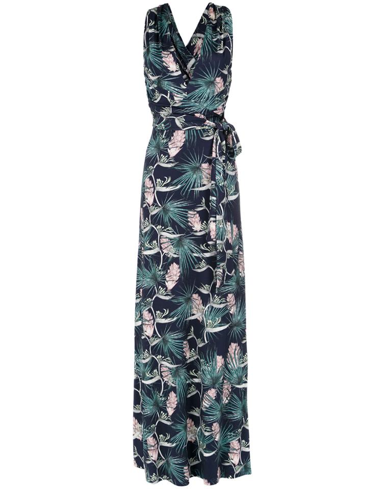Tufi Duek Foliage Print Long Dress - Green