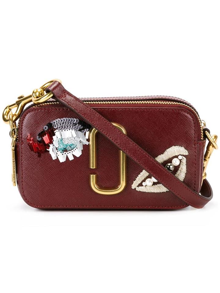 Marc Jacobs Vintage Collage Snapshot Crossbody Bag, Women's, Red, Leather/metal/plastic/polyester