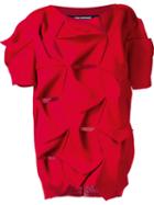 Junya Watanabe Comme Des Garçons 'prism' Knit T-shirt, Women's, Size: Small, Red, Polyester/wool