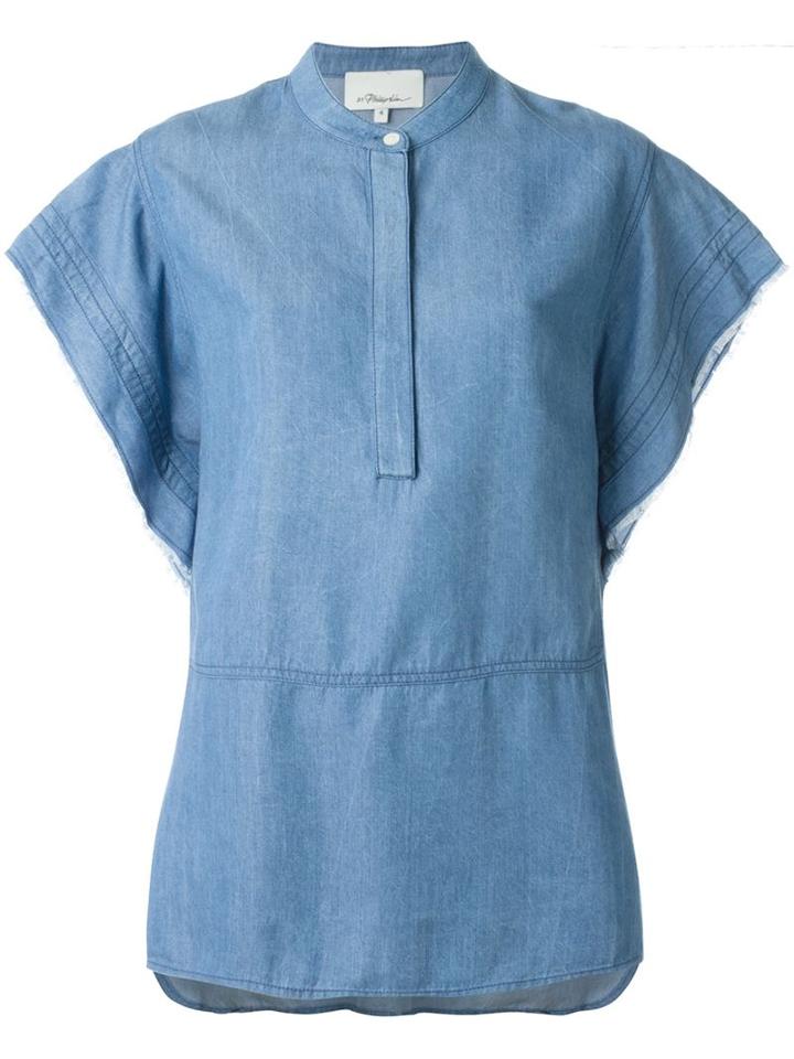 3.1 Phillip Lim Boxy Denim Tunic, Women's, Size: 2, Blue, Lyocell