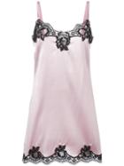 Dolce & Gabbana Lace Trim Camisole, Women's, Size: 2, Pink/purple, Silk/cotton/polyamide/spandex/elastane
