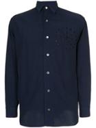 Y's By Yohji Yamamoto Vintage Perforated Chest Detail Shirt - Blue