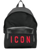 Dsquared2 Icon Print Backpack - Black