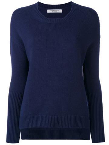 Edamame London - Ribbed Sleeves Jumper - Women - Cashmere - 2, Blue, Cashmere