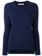Edamame London - Ribbed Sleeves Jumper - Women - Cashmere - 2, Blue, Cashmere