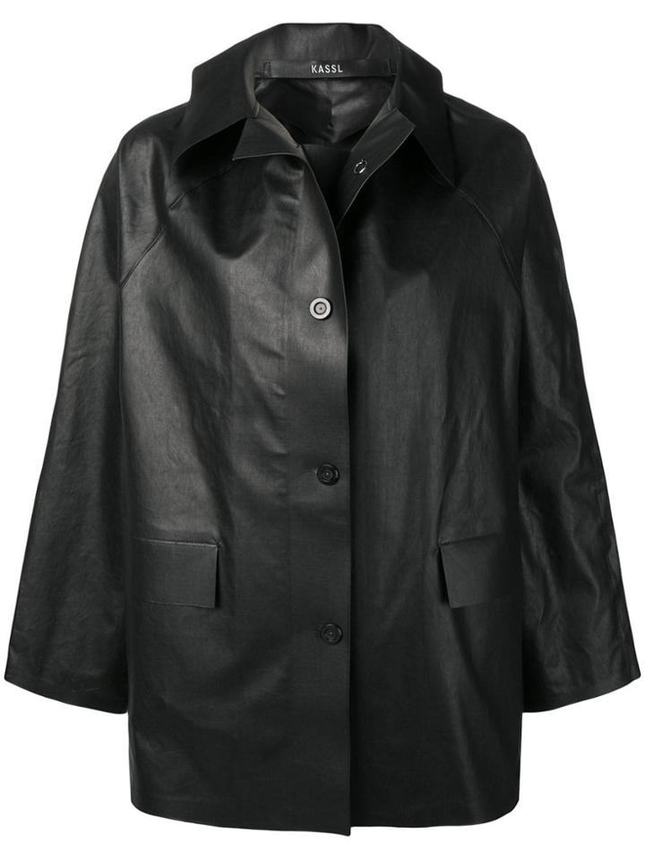 Kassl Oversized Short Coat - Black