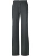 Armani Collezioni - Wide Leg Trousers - Women - Polyester/virgin Wool - 44, Grey, Polyester/virgin Wool