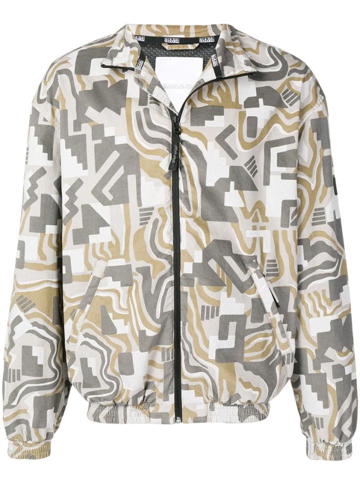 Napa By Martine Rose Geometric Pattern Sports Jacket - Grey