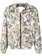 Napa By Martine Rose Geometric Pattern Sports Jacket - Grey