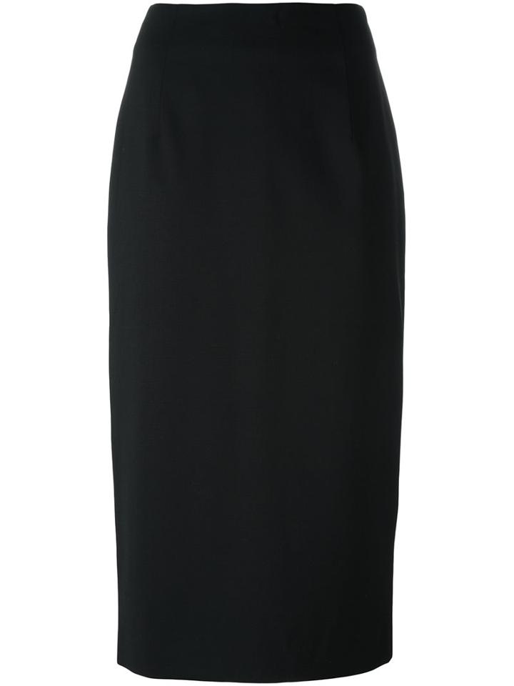 P.a.r.o.s.h. Mid-length Pencil Skirt, Women's, Size: Medium, Black, Spandex/elastane/virgin Wool