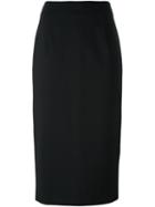 P.a.r.o.s.h. Mid-length Pencil Skirt, Women's, Size: Medium, Black, Spandex/elastane/virgin Wool