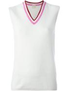 Massimo Alba Contrasting Trim V-neck Top