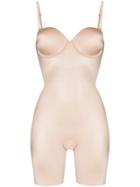 Spanx Suit Your Fancy Mid-thigh Bodysuit - Champagne Beige
