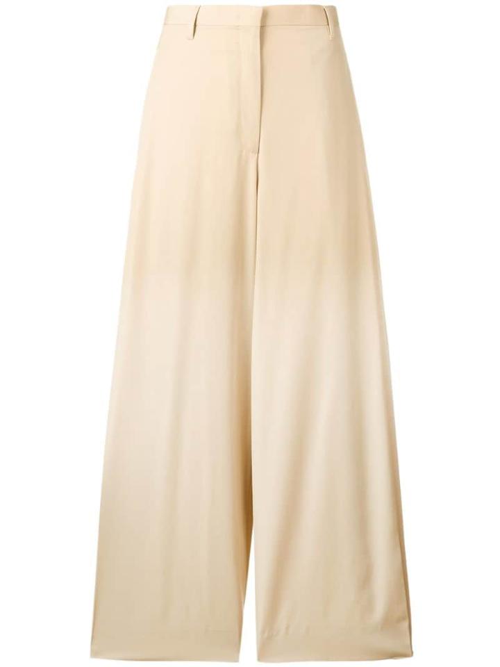 Salvatore Ferragamo Wide Leg Trousers - Neutrals